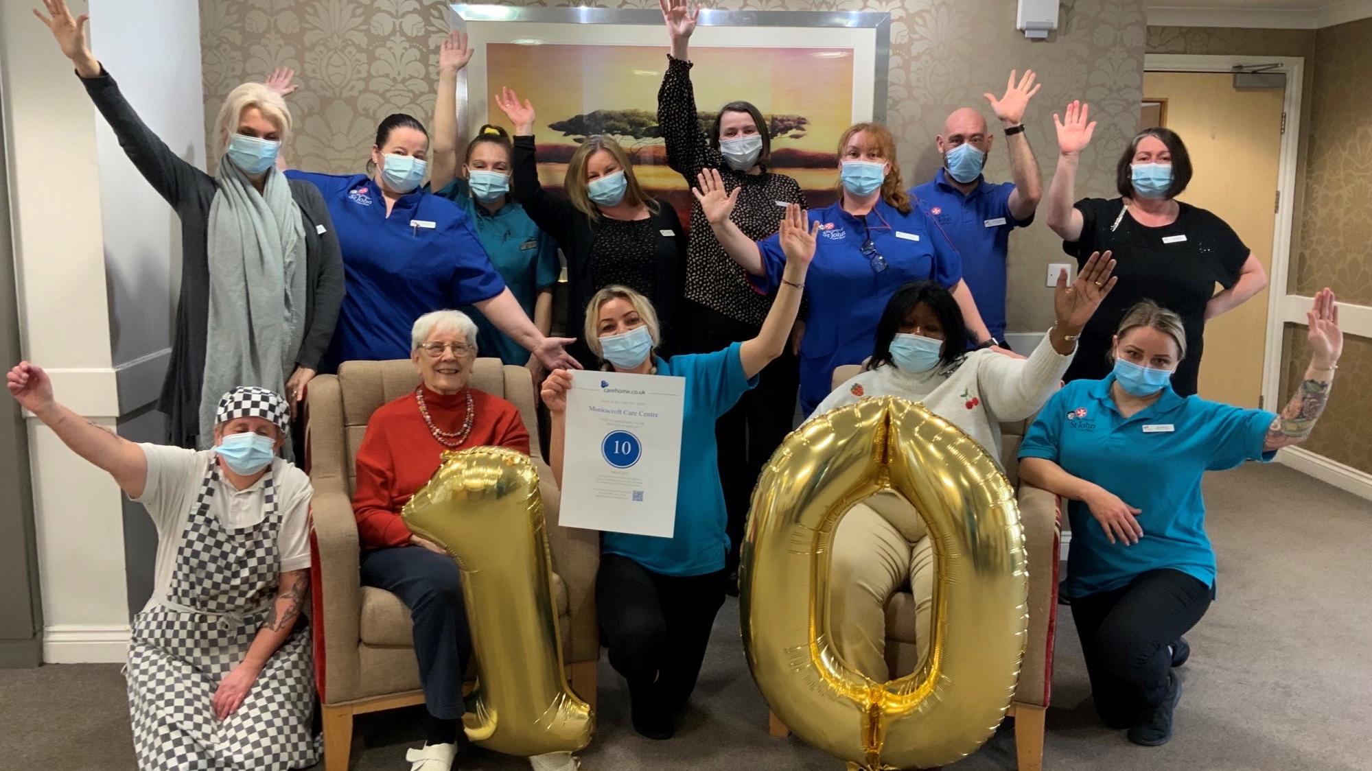 Monkscroft Care Centre receives a perfect 10 score from residents and
